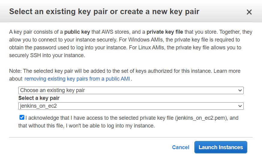 select key pair